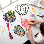 Eersida 32 Pcs Day of the Dead Craft Sugar Skull Kit, Dia de los Muertos - Image 3