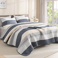 Litanika California King Quilt Set Blue and Yellow by Litanika