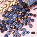 Natural Stone Heishi Beads for Necklace Making, 4 mm x 6 mm Small Flat Round - Image 6