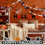 Tradder 200 Pieces Halloween Wood Beads Purple Orange Pumpkin Spider Black Cat - Image 4