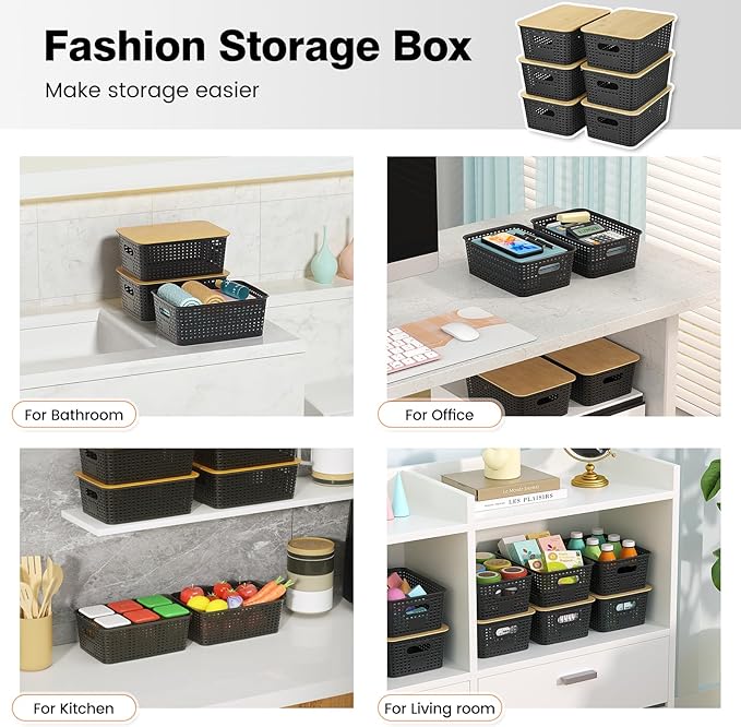 Ohmlove Plastic Storage Baskets - Image 4