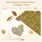 Tintnut Brown Tiger Heat Transfer Vinyl Roll, easy cut & weed, stretch washable - Image 3