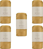 5 Skeins of Sensy Premium 2mm 251 Yards Polyester Rope 100% Polypropylene Cord by SSENSY