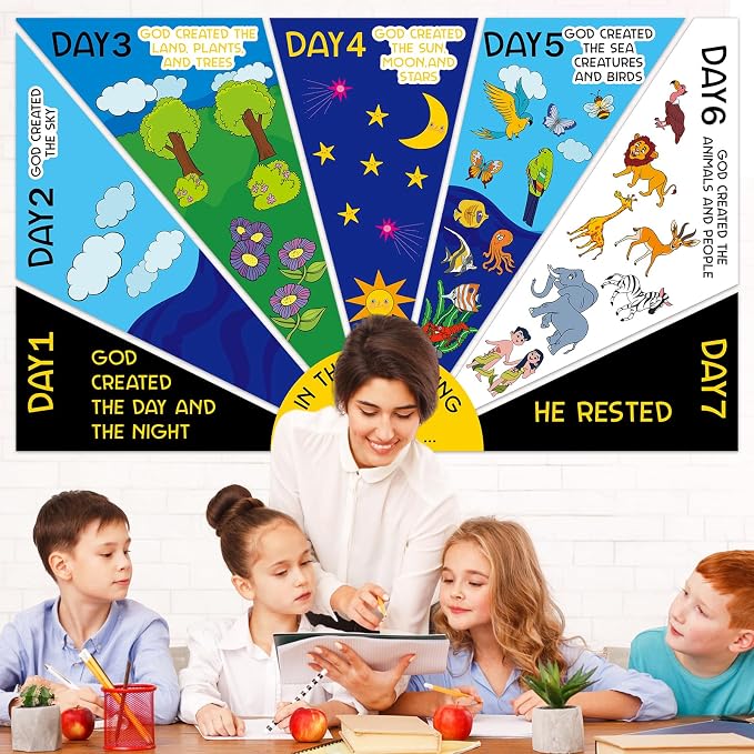 Christian Bulletin Board for Classroom Decorations Religious VBS Classroom - Image 4