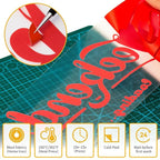 VinylRus Heat Transfer Vinyl-12” x 50ft Red Iron on Vinyl Roll - Image 3
