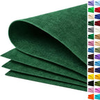 Hunter Green Large Felt Fabric 36" x 36", 1mm Stiff Felt Sheet, Nonwoven Fabric by ZANEXIR