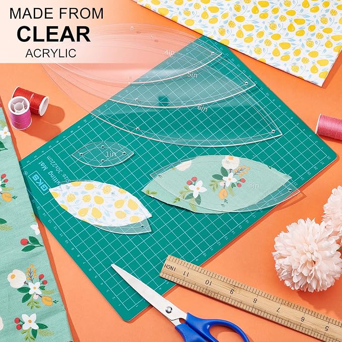 BENECREAT 6PCS Leaf Quilting Templates Set, Quilting Sewing Needlework Craft - Image 6
