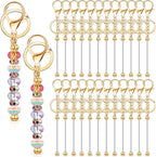 Tondiamo 24 Pcs Beadable Keychain Bars Bulk Beads by Tondiamo