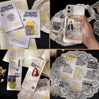 Yoksas 240Pcs Black Golden Foil Sentence Quote Stickers, Transparent Junk - Image 7