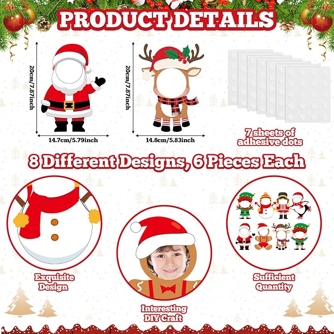 48 Set Christmas Santa Elf Reindeer Snowman Nutcracker Gingerbread Man Penguin - Image 2