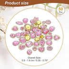 PATIKIL Sew on Rhinestones Crystals, Light Pink - Image 2