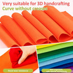 XSEINO 12 Rolls 8"x35" 1.4mm Thick Soft Felt Fabric Sheet 12 Assorted Gradient - Image 5