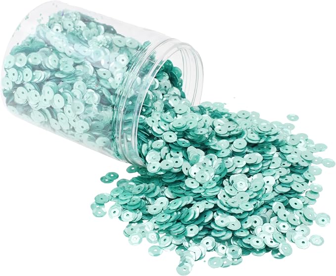 Mandala Crafts 6mm Cup Round Mint Sequins by MandalaCrafts