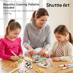 Shuttle Art 63 Pcs Magic Foam Texture Painting Kit Animal Series: 15 Animal - Image 8
