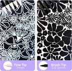 Artecho Dual Tip Acrylic Paint Pen White 5pcs set-Fine Tip and Brush Tip - Image 3