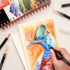 ARTEZA Watercolor Paper, 30 Sheets Each, 5.5x8.5 Inches Watercolor Pad - Image 3