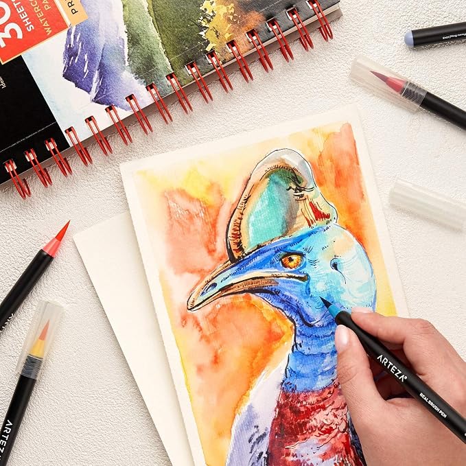 ARTEZA Watercolor Paper, 30 Sheets Each, 5.5x8.5 Inches Watercolor Pad - Image 3