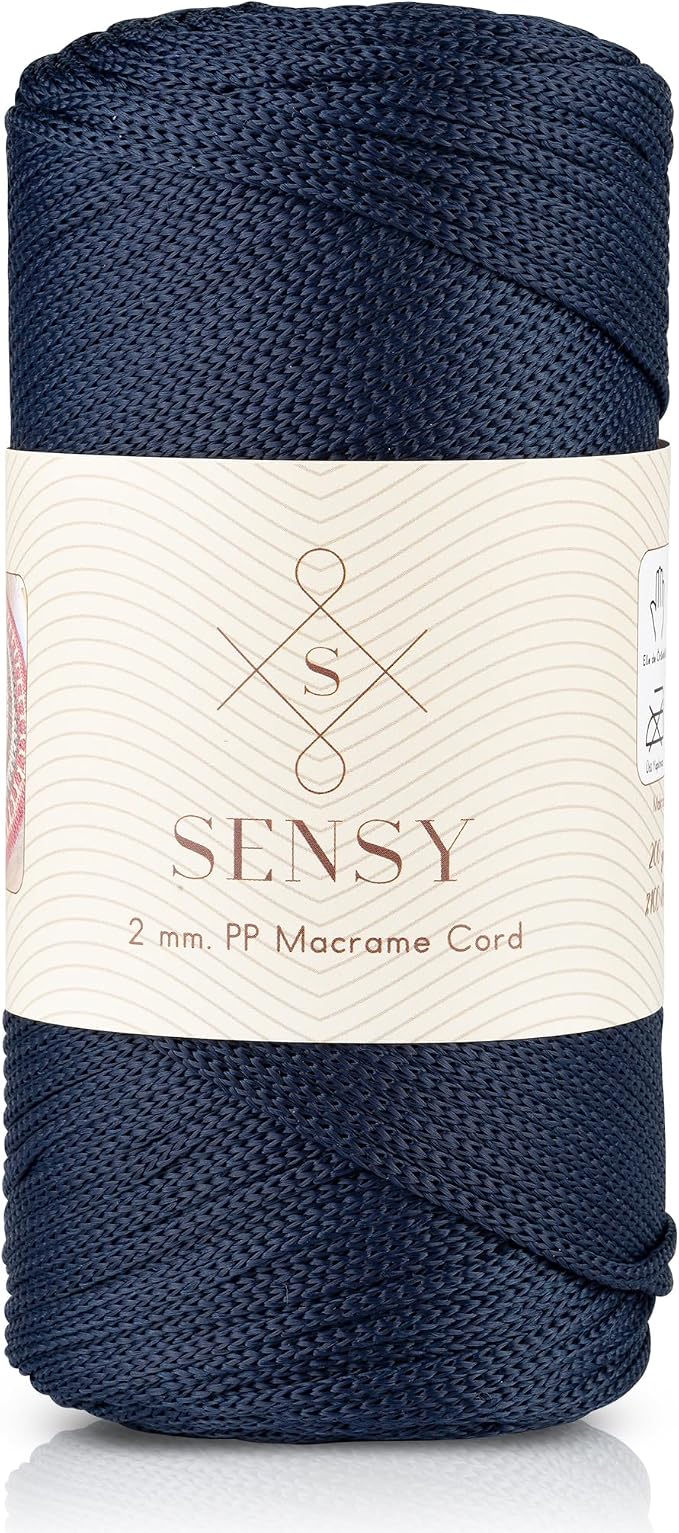 Sensy Premium 2mm 251 Yards Polyester Rope 100% Polypropylene Cord Macrame Cord by SSENSY