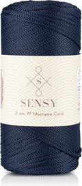 Sensy Premium 2mm 251 Yards Polyester Rope 100% Polypropylene Cord Macrame Cord by SSENSY