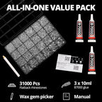 33000Pcs Transparent Rhinestones - Image 2