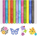 Vibrant Texture Permanent Adhesive Vinyl 12 Sheets 12'' x 10'' | Color Texture by CraftingEveryday