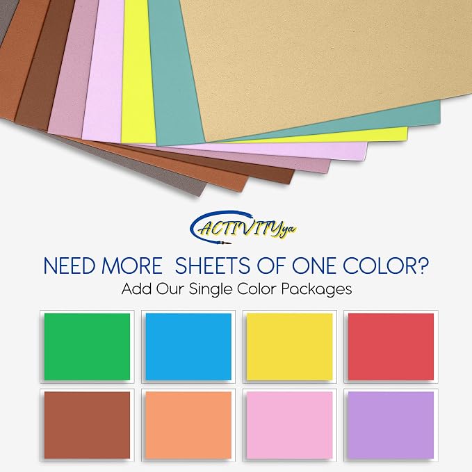 Pastel EVA Foam Sheets, 8 Assorted Colors, 6 x 9 Inch, 2mm Thick – Foam Paper - Image 4