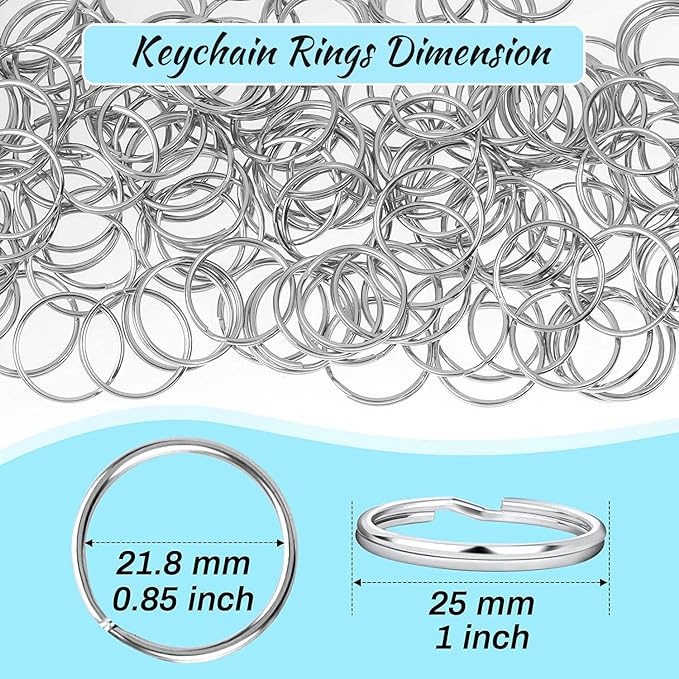 PAXCOO 200Pcs Split Key Rings Bulk - Image 3