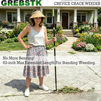 GREBSTK Crack Weeder Crevice Weeding Stainless Steel Tool Adjustable, 63 in | - Image 4