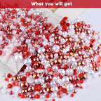 3900+ Pcs Rhinestones and Pearls Kit, 2-10mm Flatback Gems - Image 7