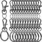LEOBRO 60 PCS Lobster Claw Clasps and Key Rings, Keychain Clips and Key Chain by LEOBRO