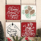 Christmas Stencil 20PCS Reusable Plastic Templates Winter Stencils Christmas - Image 3