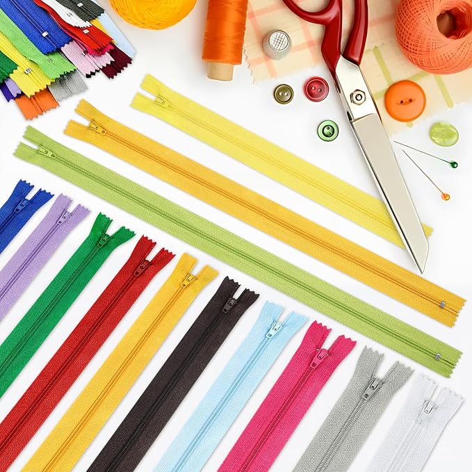 Zippers, DOITEM 96 pcs Zippers for Sewing 6 Inch 8 Inch 10 Inch 12 Inch - Image 7
