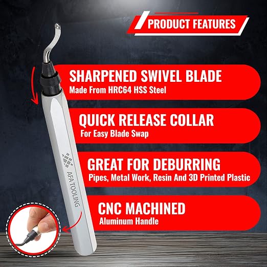 AFA Tooling - Deburring Tool Micro-Polished & Anodized Handle - Image 2