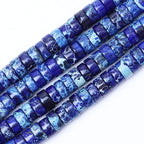 Natural Stone Heishi Beads for Necklace Making, 4 mm x 6 mm Small Flat Round by YUGDRUZY