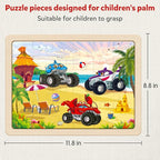 SYNARRY Large Wooden Monster Truck Puzzles - Image 5