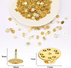 JANYUN 120 Pairs Butterfly Clutch Tie Tacks Safety Keepers Pin Back | Gold - Image 2