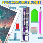 Landscape Diamond Art Kits for Adults, Full Drill Aurora Diamond Painting Kits - Image 3