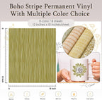 Tintnut Boho Stripe Permanent Vinyl 8 Sheets 12''x10'' Adhesive Vinyl | Boho - Image 2