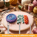 5Pcs Punch Needle Tool Adjustable Embroidery Needle Tool Kit - Image 4