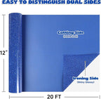 Glitter Royal Blue HTV - Image 2