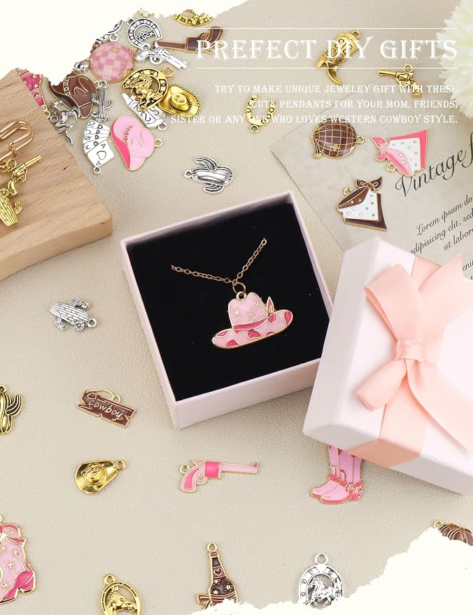 YETOOME 60pcs Western Cowboy & Cowgirl Charms - Image 7