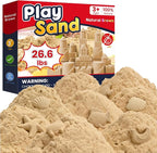 FURWEY 26.6lbs Play Sand, Natural Brown Sensory Sand, Suitable by FURWEY