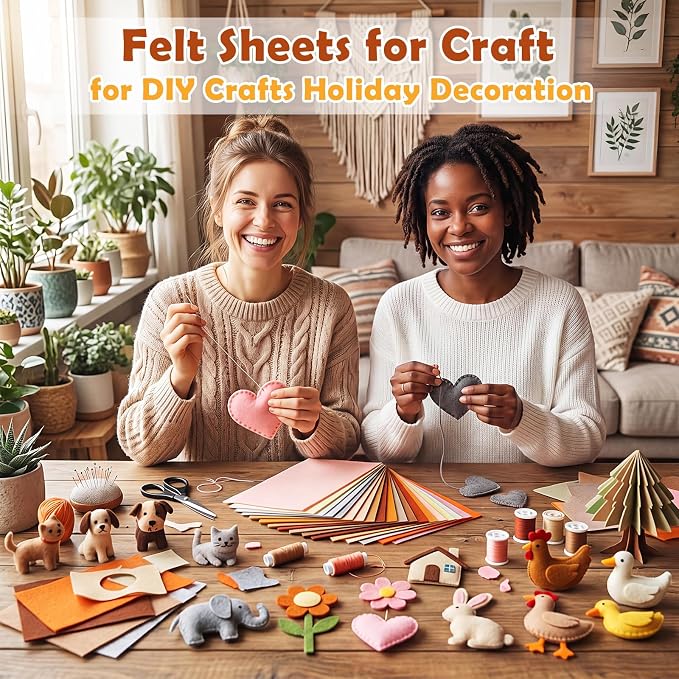 Tegeme 100 Pcs 8 x 12 Inches Felt Fabric Sheet - Image 5