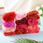 60G Needle Felting Wool Red Wool Roving - Image 4
