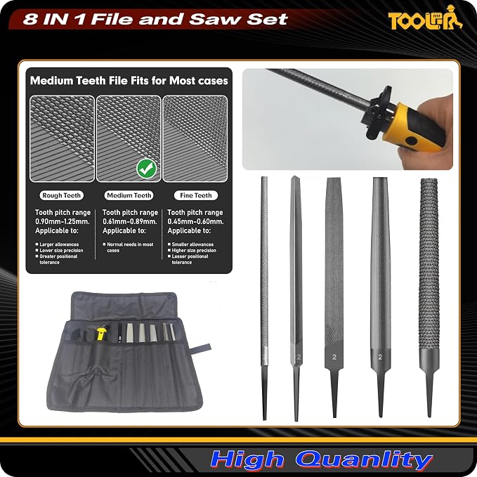 TOOLAN: File Set, File & Saw Set. metal file, metal files tools - Image 7