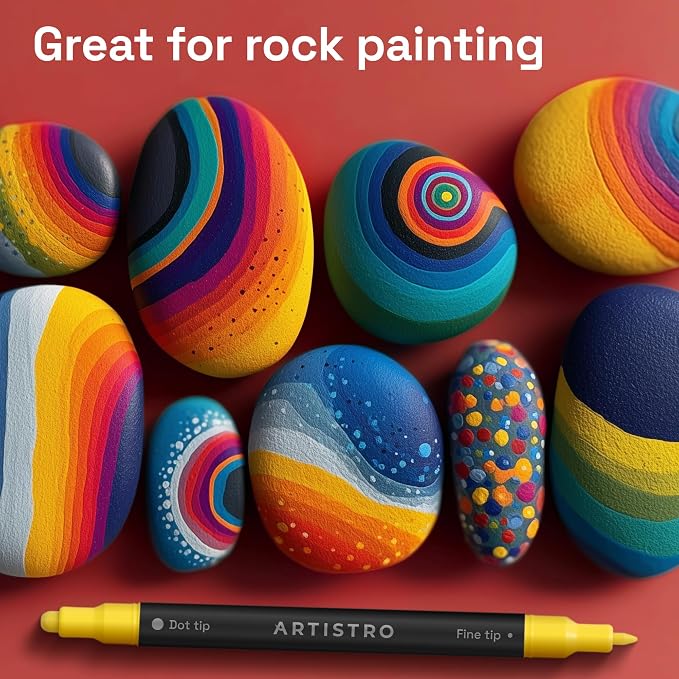ARTISTRO 120 Precision Dual-Tip Acrylic Paint Markers – Paint Pens Set - Image 8