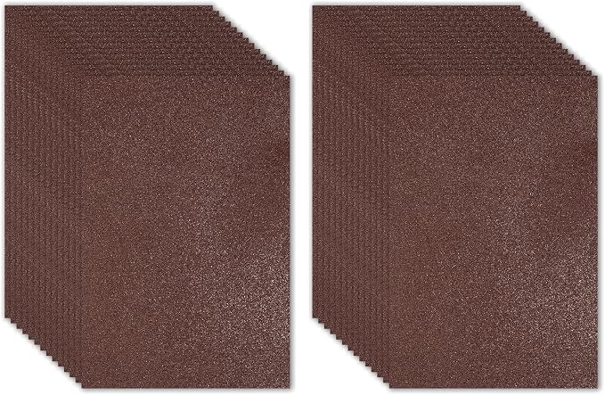 PATIKIL 30Sheets Dark Brown EVA Glitter Foam Sheet 11.8 x 7.9 Inch 2mm Thick by PATIKIL