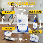 8 Reusable Paint Storage Bags 1L Leftover Paint Containers, Funnel and Clip | - Image 4