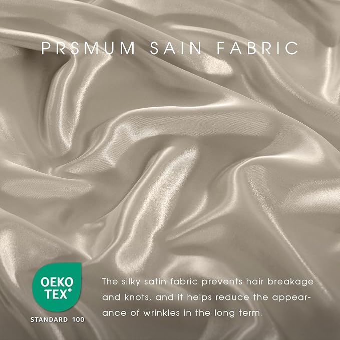 FreshCulture Satin Sheets Queen Size Bed Set- 4 Piece Luxury Soft Silky Queen - Image 5