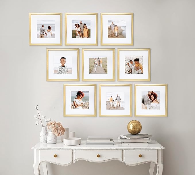 Sheffield Home 9 Piece Gallery Wall Frame Set, 12x12 in. Matted to 8x8 in. - Image 6